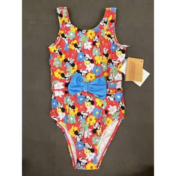 Disney Store Other - NWT Disney Minnie Mouse Diaper & G-Tube Friendly Adaptive Swimsuit 1pc UPF 50+